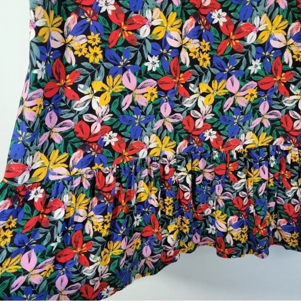 NWOT Eloquii Plus Size Knot Front Floral Knee Length Dress Size 18.